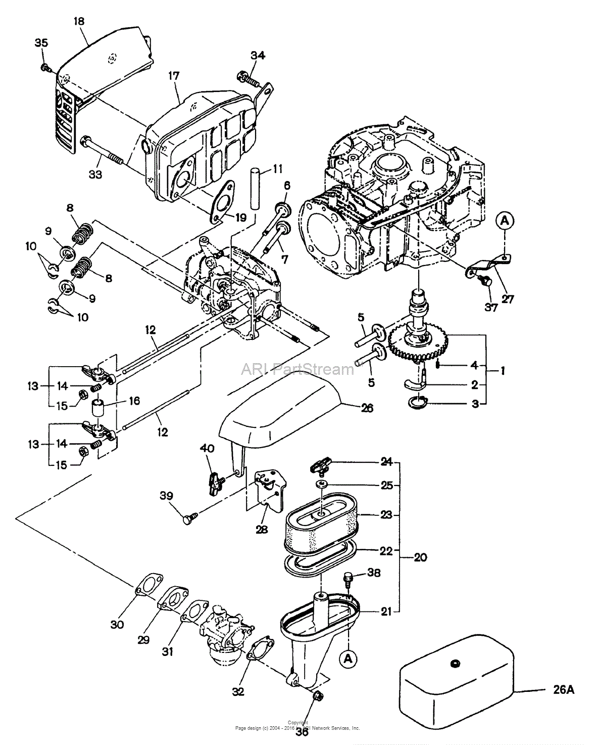 Snapper WO1-180V 6.5 HP 4 Cycle OHV Robin Engine Parts ... ohv v6 engine diagram 