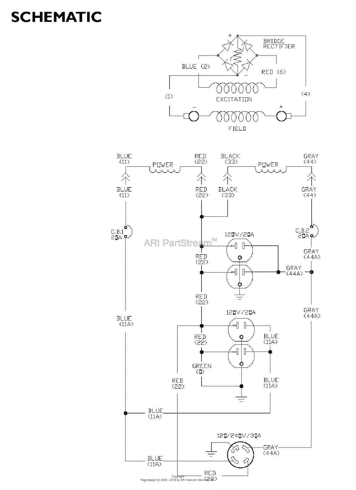 Snapper G56000 5650 Watt 10 HP Generator (030215) Parts Diagram for