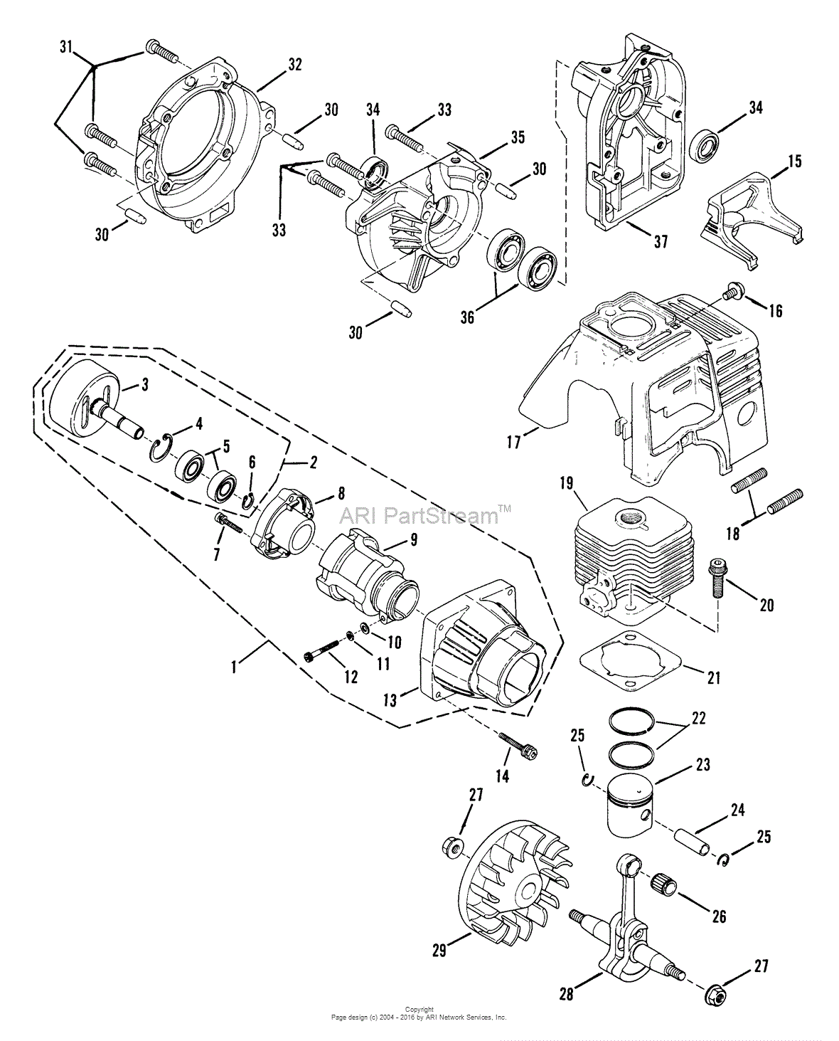 Snapper 2450 Rolling Trimmer Parts Diagram for 2450R.T. Clutch Assm`y ...