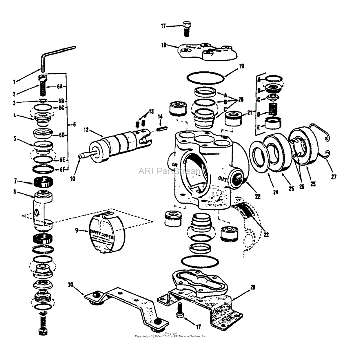 Snapper SPS322T 3 HP Sprayer Parts Diagram for Hydro Pump