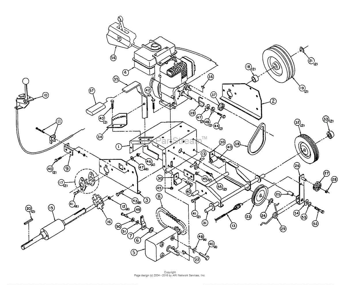 Snapper SVCB258 (80629) 8 HP Vacuum Chipper Bagger Parts Diagram for ...