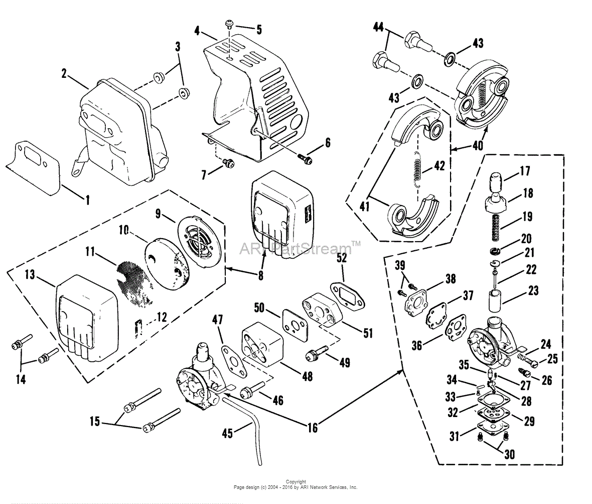 Snapper 410 40.6cc Straight Shaft Trimmer (86) Series 0 Parts Diagram ...