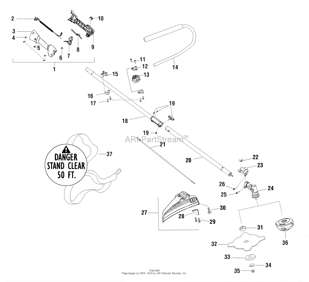 Snapper S28BC (7800958-00) 28cc Straight Shaft Trimmer Parts Diagram ...