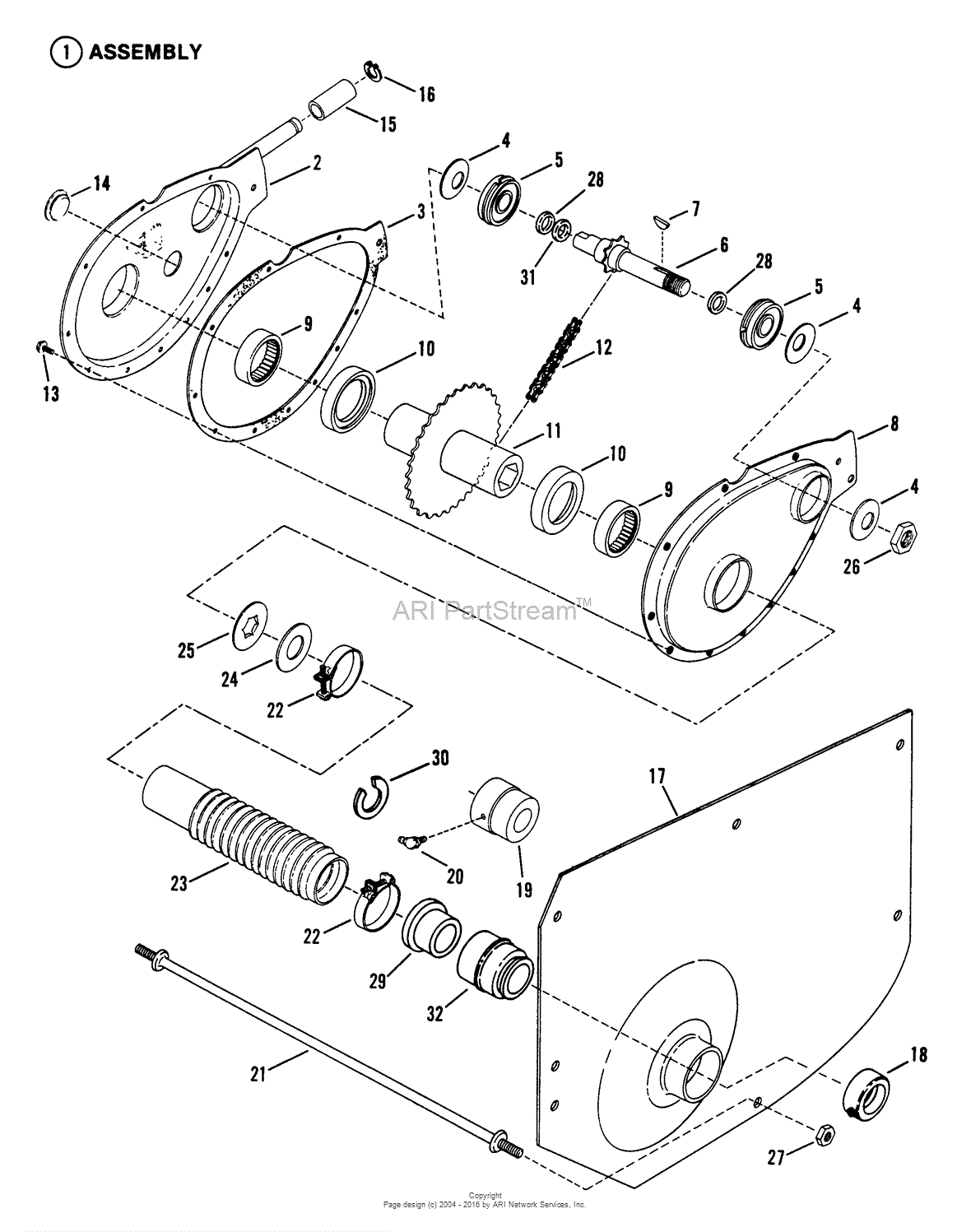 Snapper 331414KVE Rear Engine Rider Series 14 Parts Diagram for Chain ...