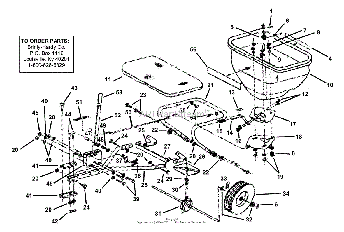 scotts standard broadcast spreader parts diagram