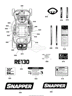 Snapper 7800932-00 - RE130, 33 12.5HP Rear Engine Rider RE Series Parts  Diagram for Primary Chain Case
