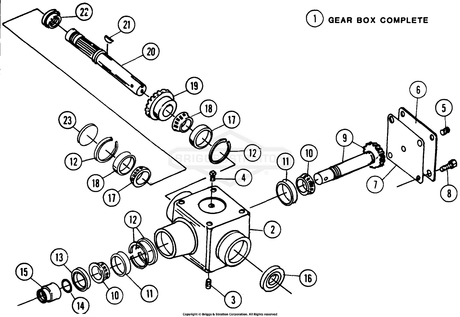 Snapper 7060375 - 48 Rear PTO Tiller Attachment (MF) Parts Diagram for  Gear Box