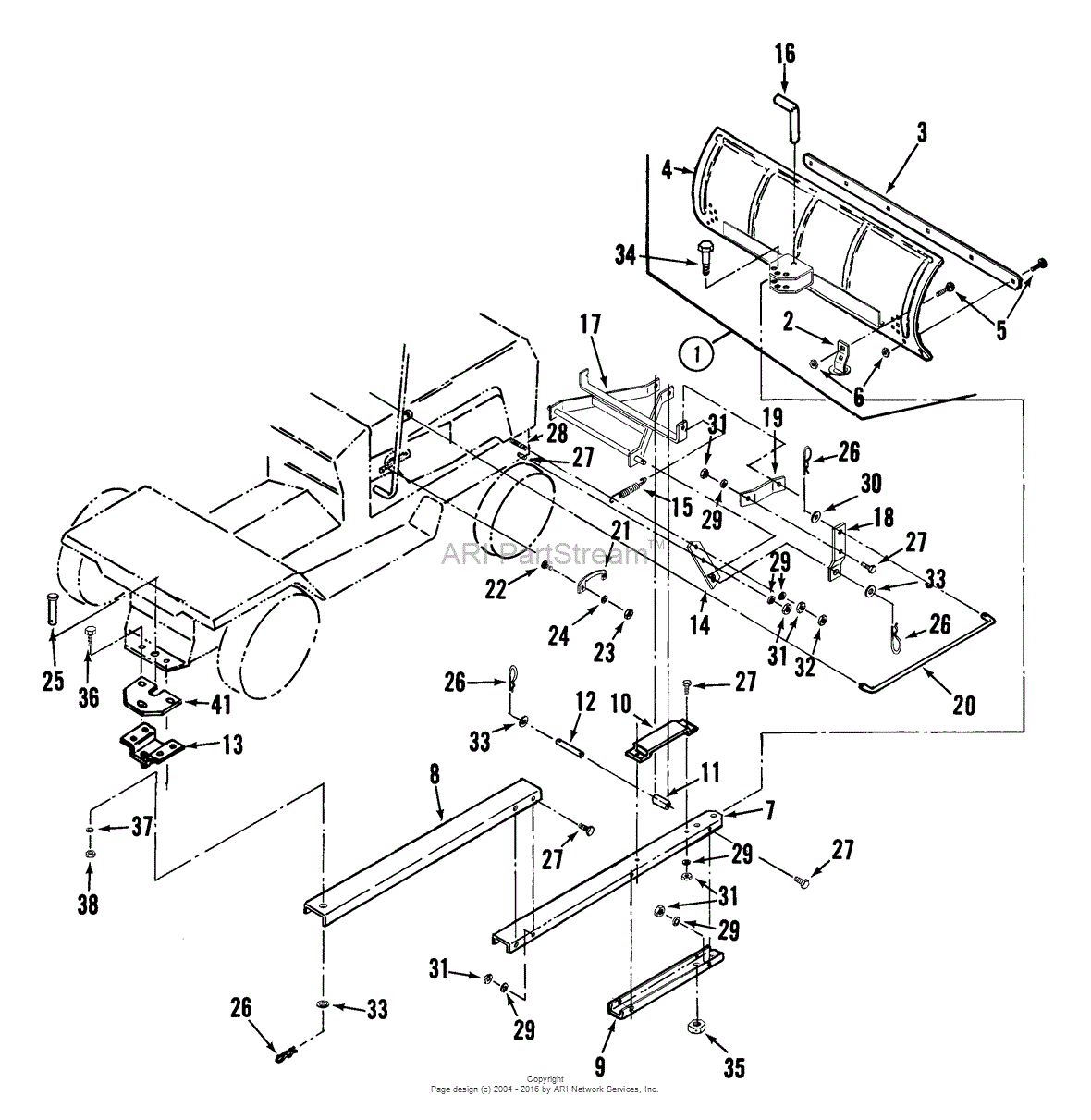 Snapper LT16001 16 HP Disc Drive Tractor Series 1 Parts Diagram for 42 ...