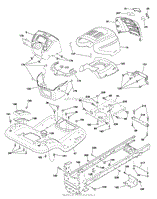 Snapper 2691183 00 ST1842 42 18.5 Gross HP Tractor Parts Diagram for 42 Mower Deck Group