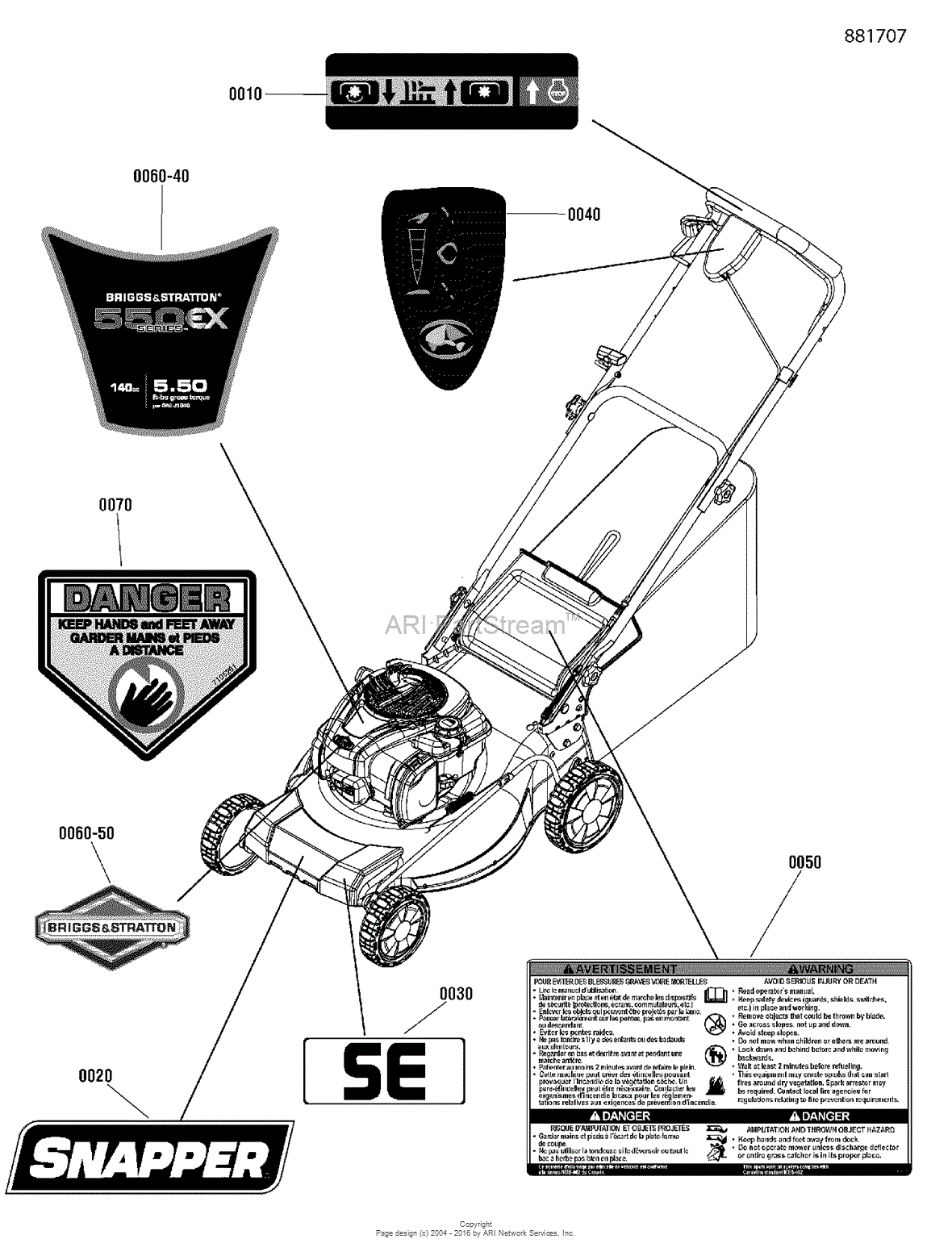 Snapper SP19550EX (881545-00) 19