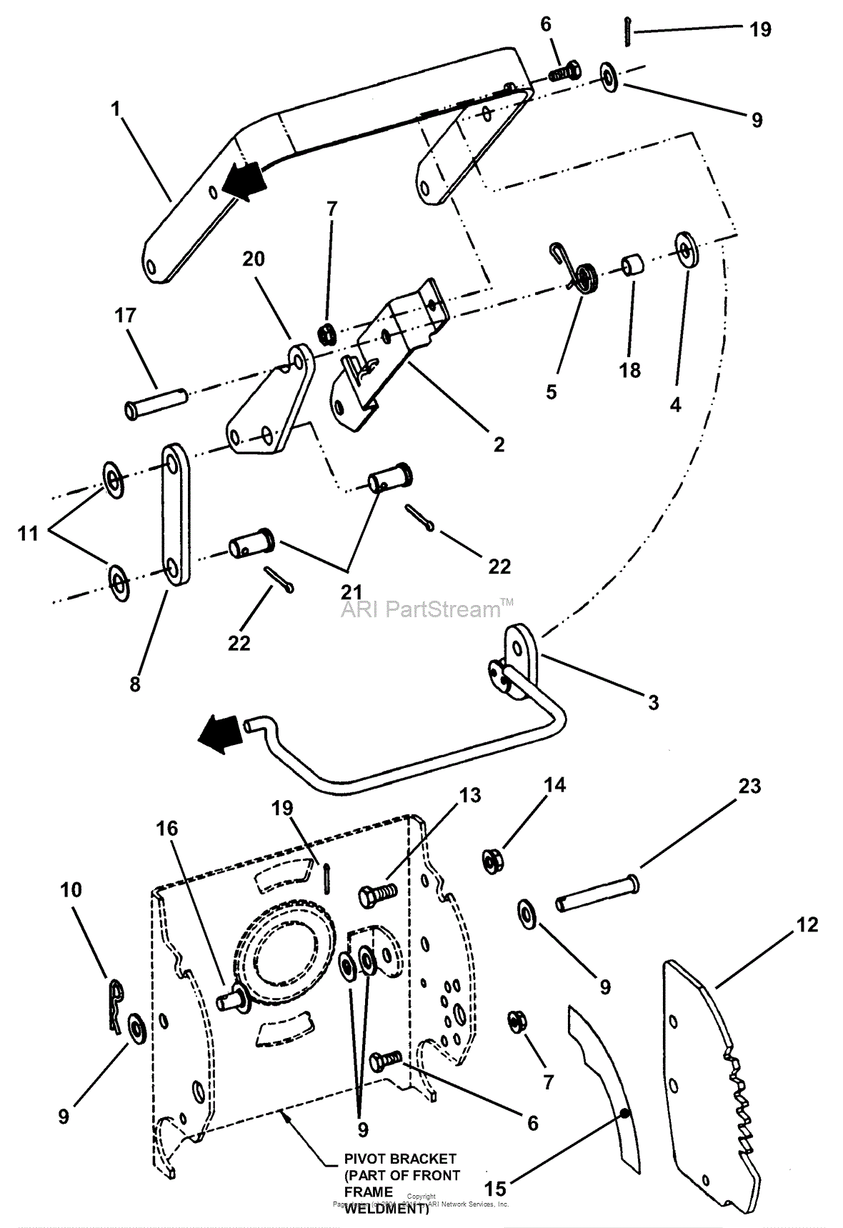 Snapper Hzs18482bve 48 18 Hp Ztr Yard Cruiser Series 2 Parts Diagram For Deck Lift Handle Assembly 9621