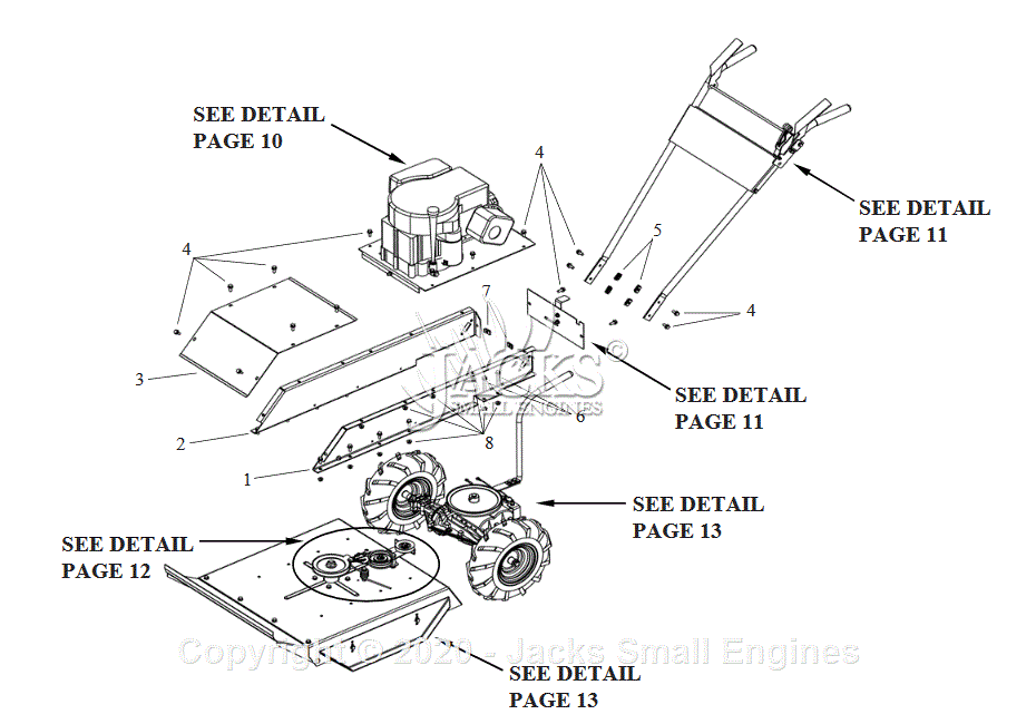 Swisher WB11524 Parts Diagram for Overall Assembly