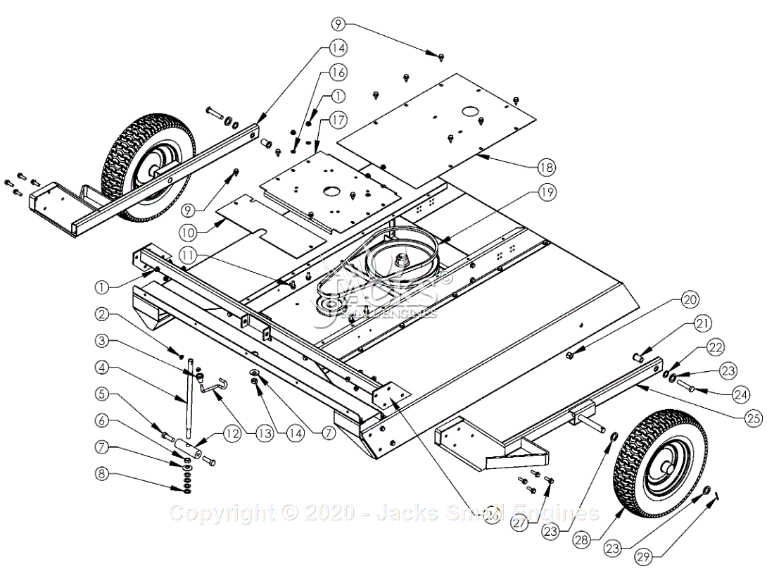 Swisher RC11544BSXP Serial L16245001 Parts Diagram for Motor Base
