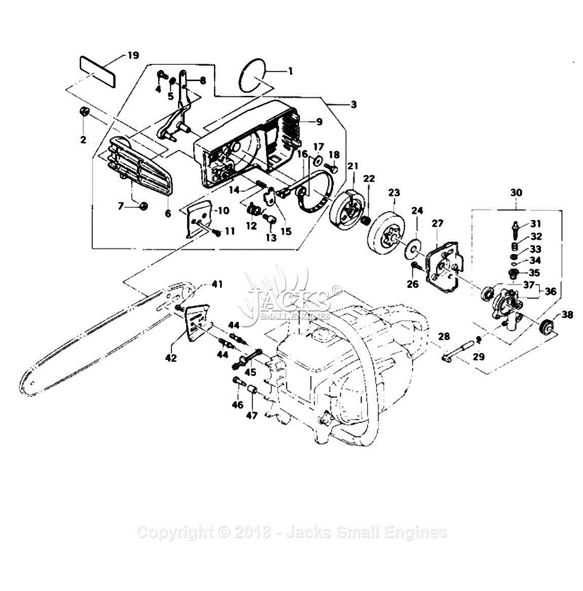 Tanaka ECS-4000 Parts Diagram for Assembly 6 - Side Case