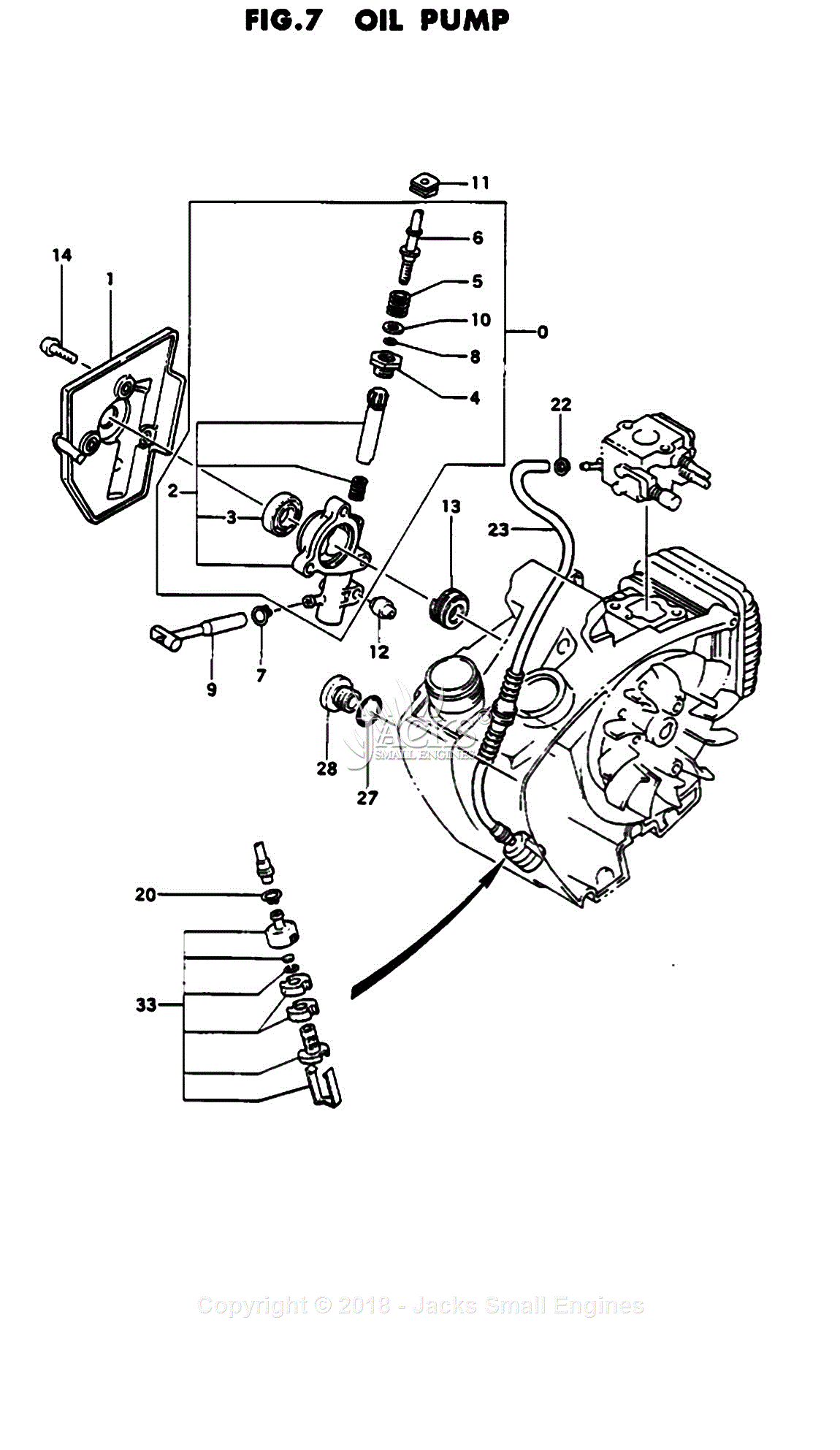 Tanaka ECS-415 Parts Diagram for Assembly 7 - Oil Pump