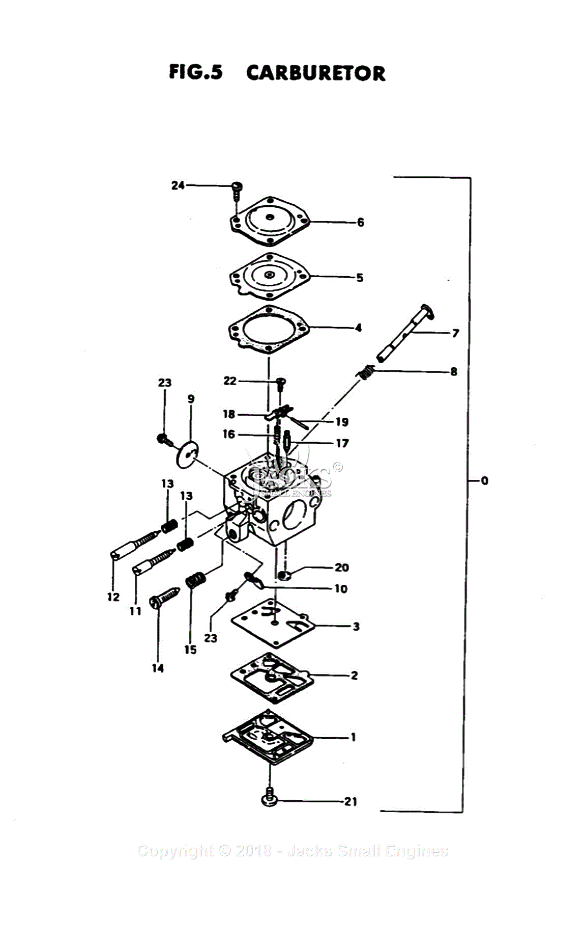 Tanaka ECS-650 Parts Diagram for Assembly 5 - Carburetor