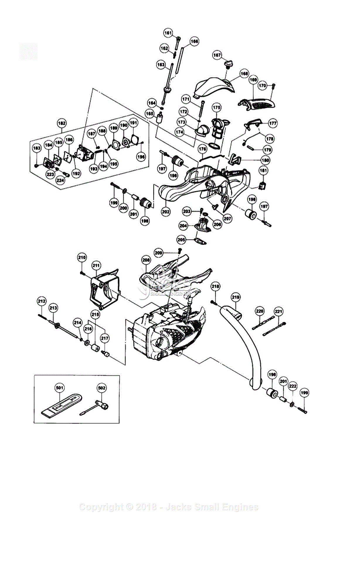 Tanaka TCS-3351PFS Parts Diagram for Assembly 3 - Fuel System & Air Box