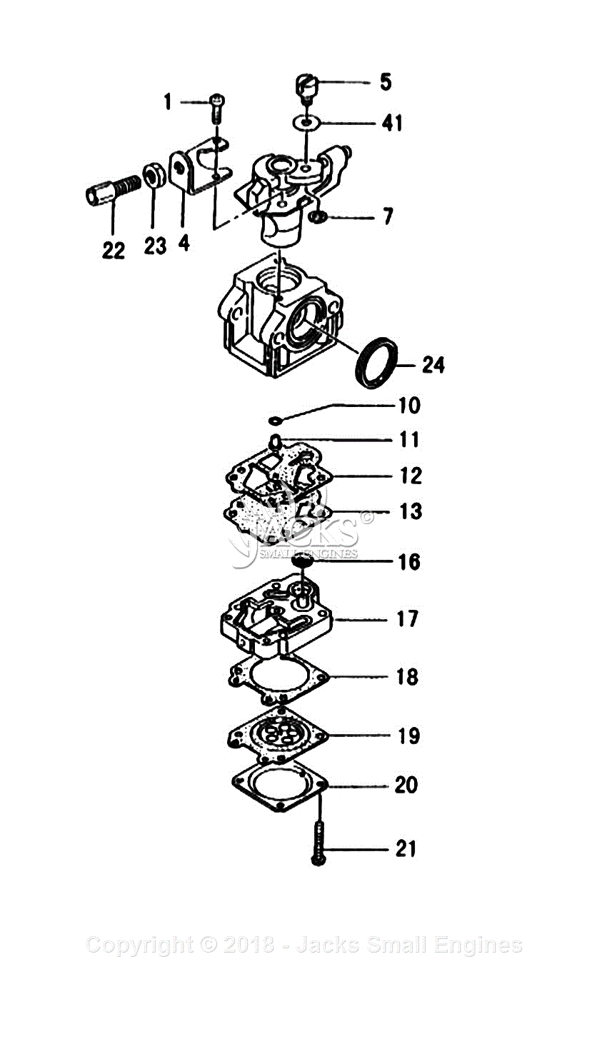 Tanaka TED-262R Parts Diagram for Assembly 8 - Carburetor (S272971 to ...