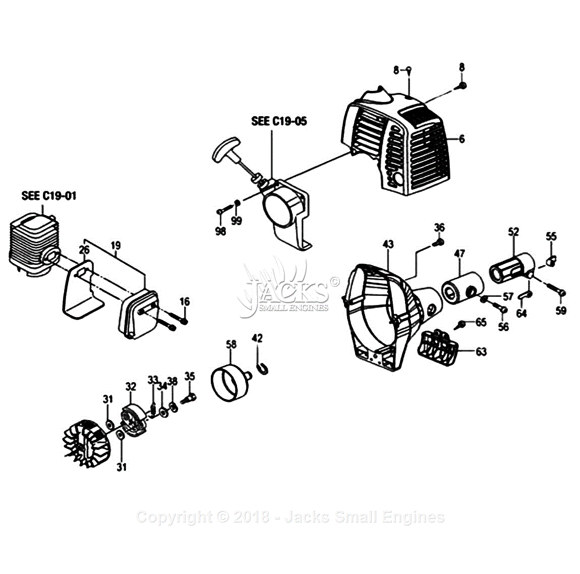 Tanaka TPS-2501 Parts Diagram for Assembly 4 - Engine 2