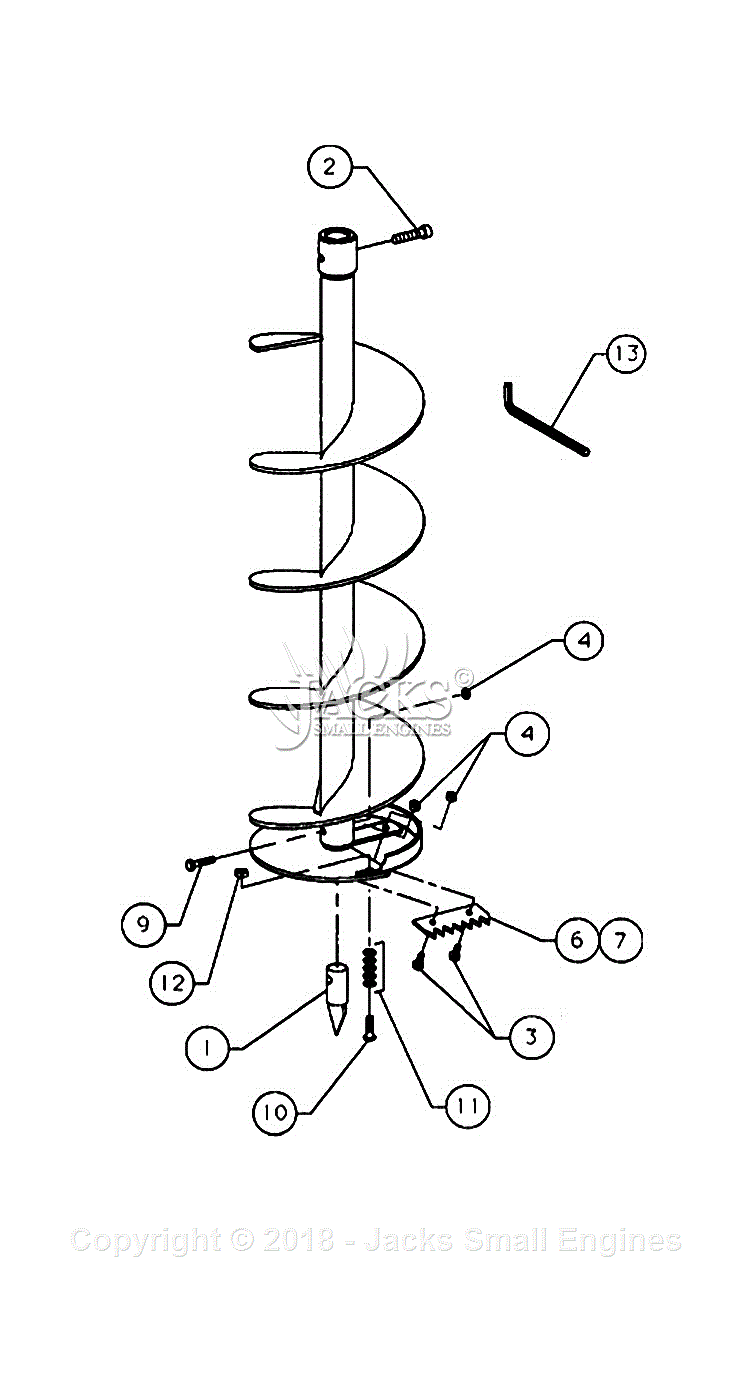 Tanaka TIA-305 Parts Diagram for Assembly 11 - Ice Bits