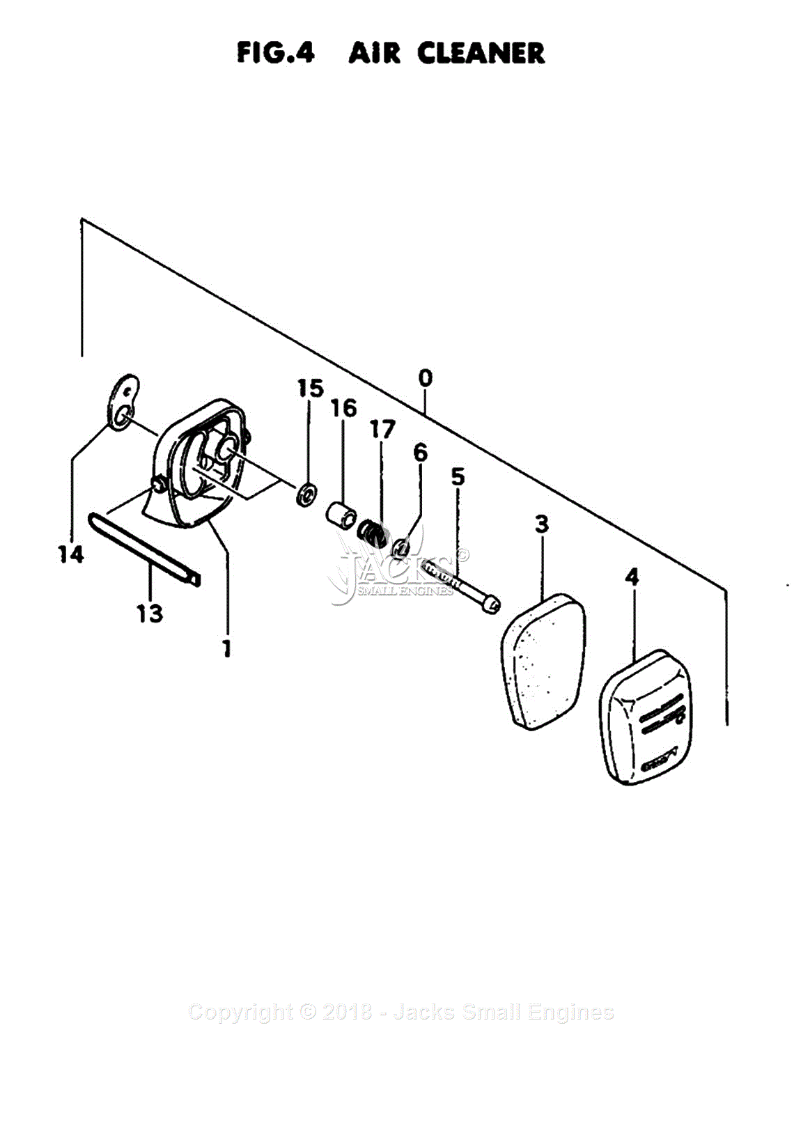 Tanaka TIA-305 Parts Diagram for Assembly 4 - Air Cleaner