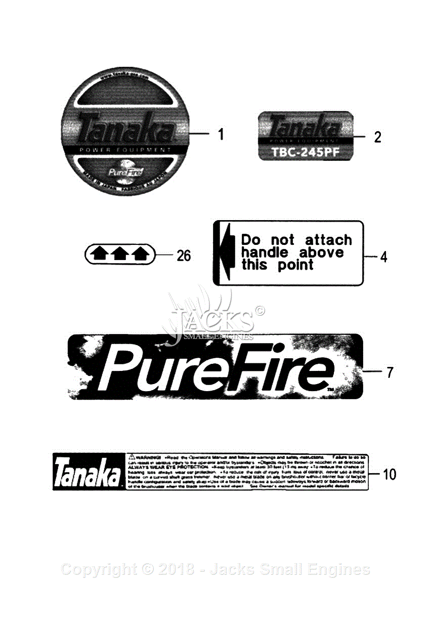 Tanaka Tbc 245pf Parts Diagrams