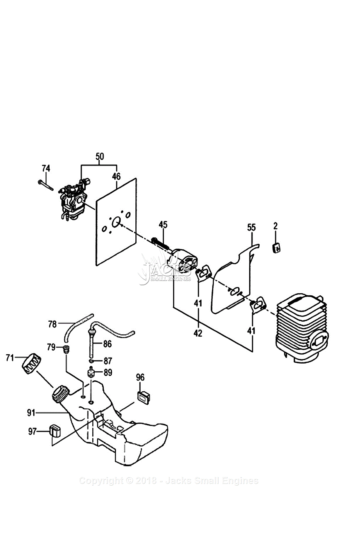 Tanaka TBC-2501 Parts Diagram for Assembly 3 - Fuel System