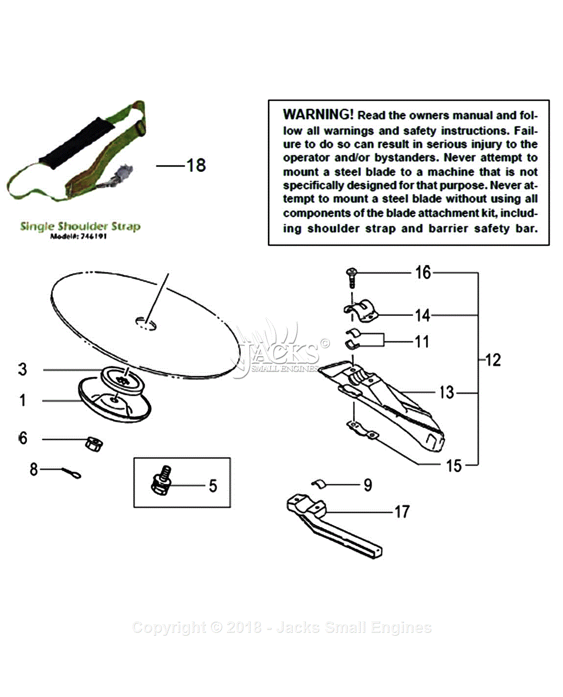 Tanaka TBC-2510 Parts Diagram for Assembly 14 - Blade Kit