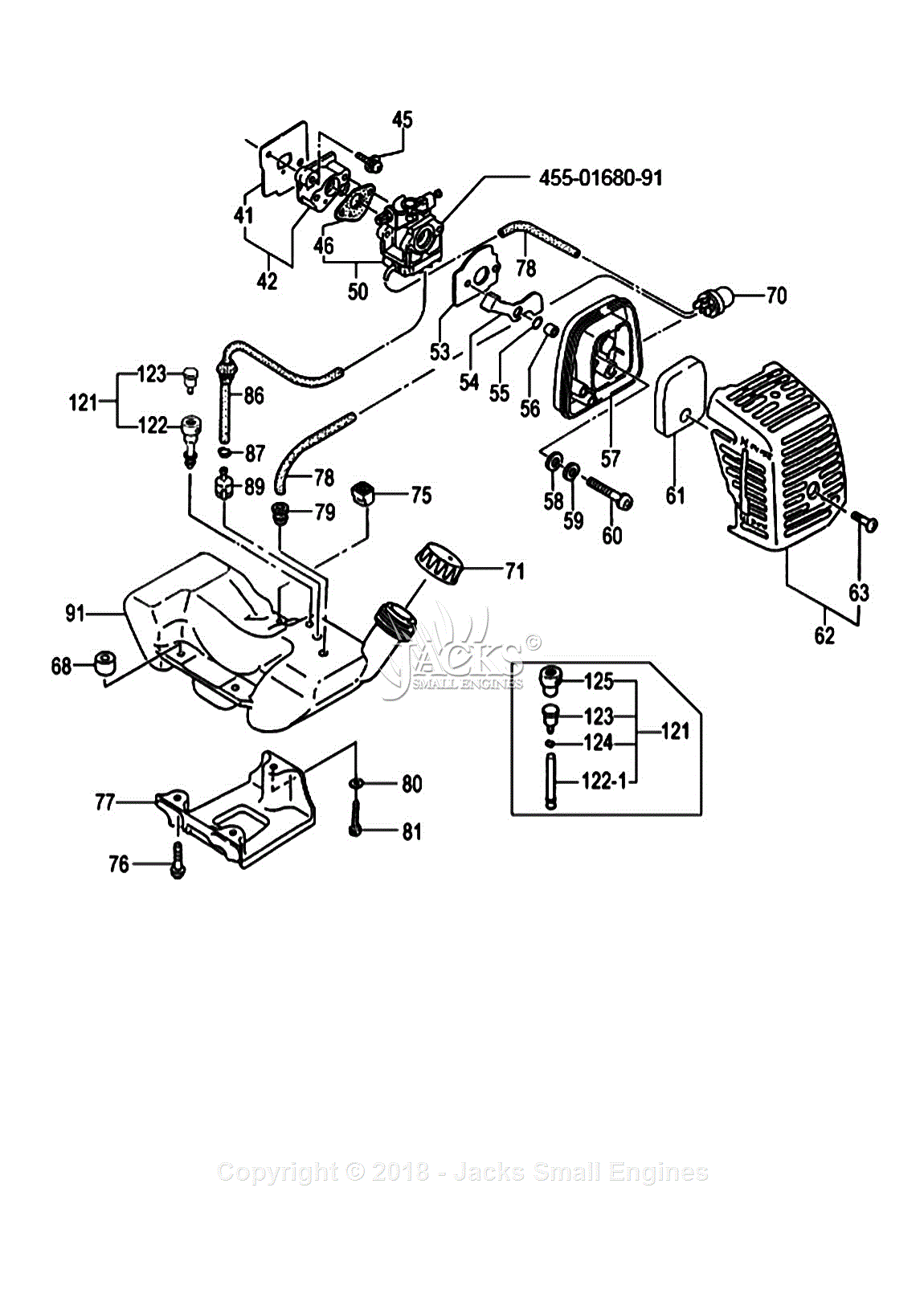 Tanaka TBC-270PN Parts Diagram for Assembly 4 - Fuel Tank, Fuel System ...