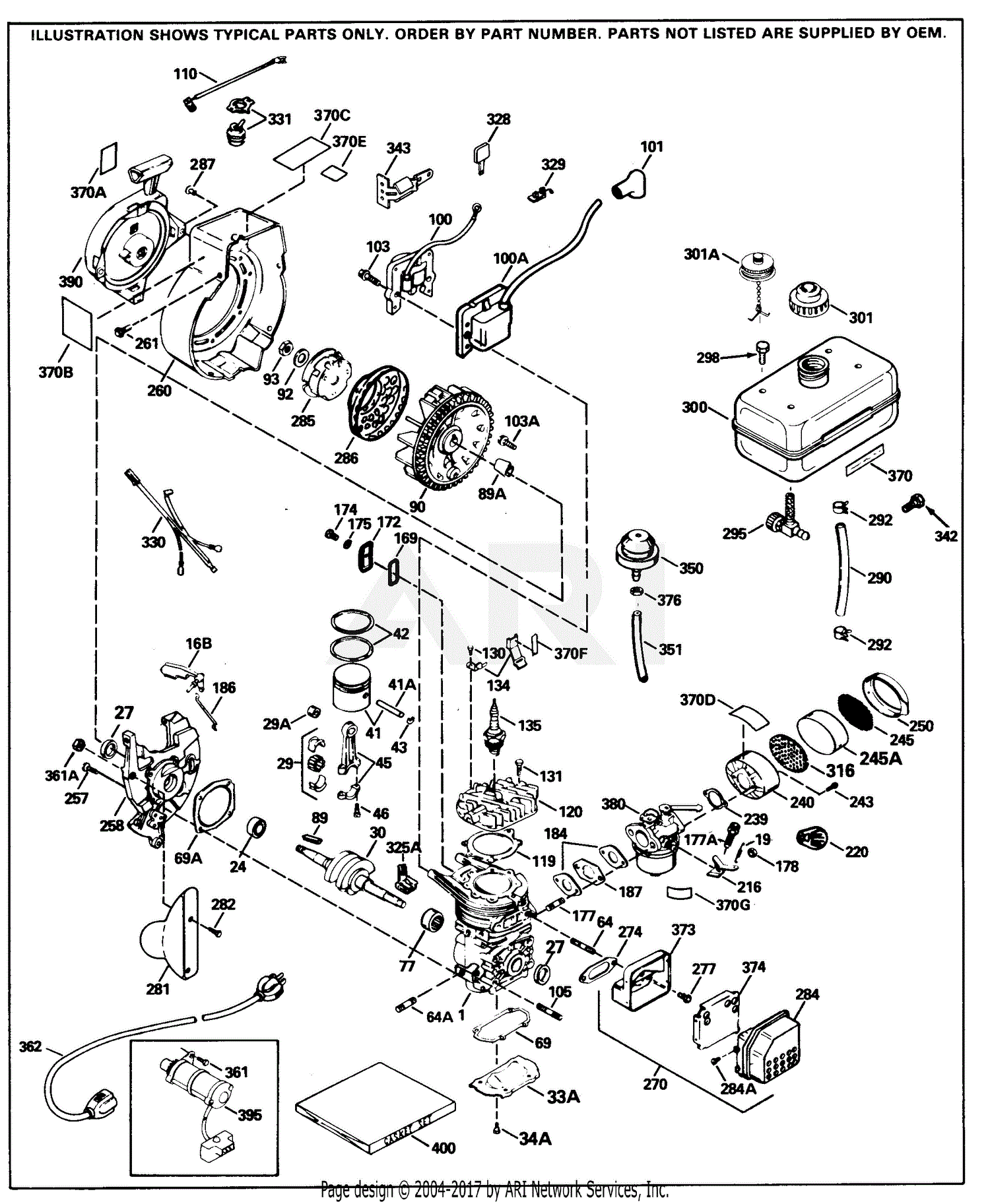 Tecumseh AH600-1620 1620-AH600 Parts Diagram for Engine Parts List #1