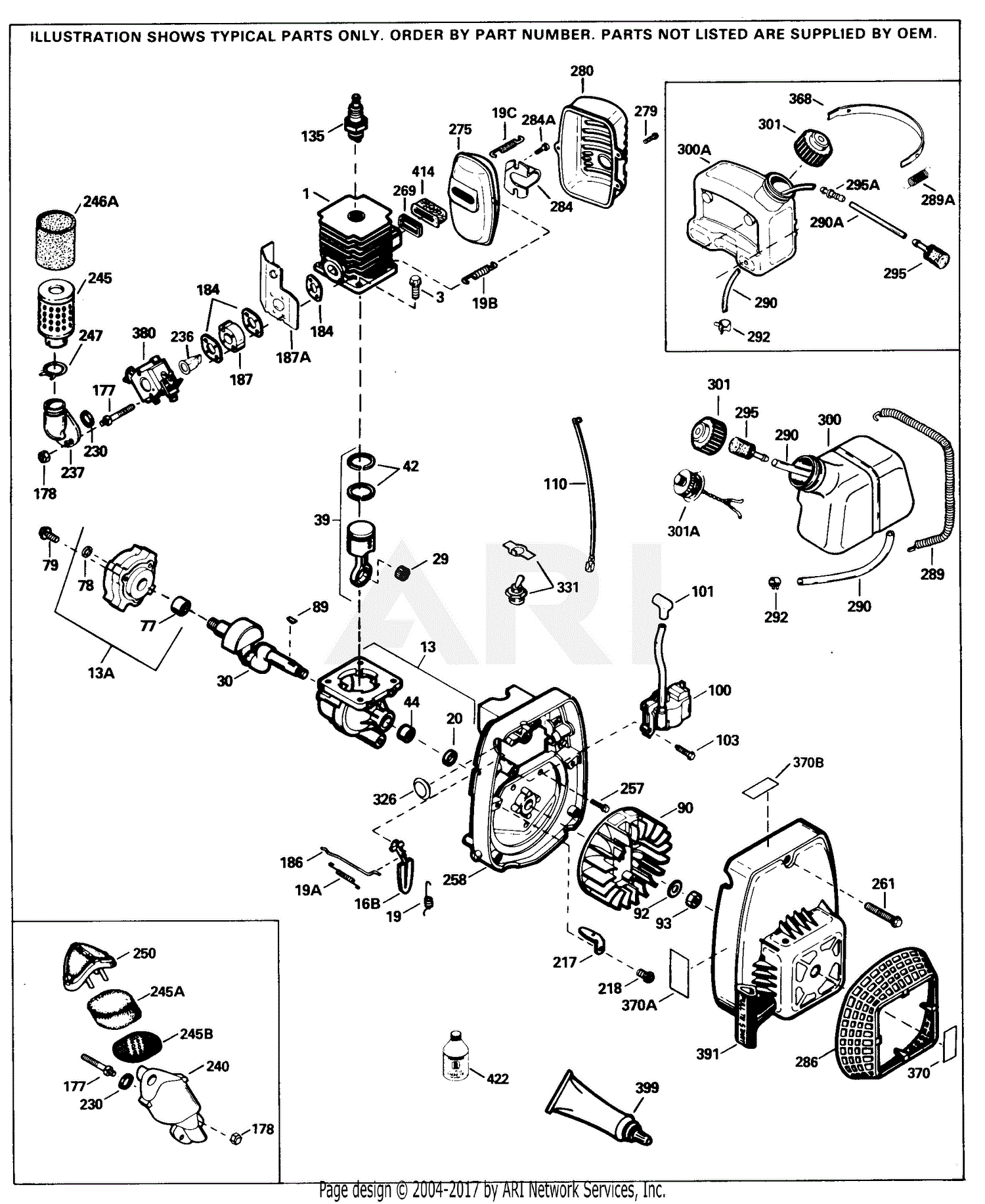 Tecumseh TCH200-2309A 2309A-TCH200 Parts Diagram for Engine Parts List