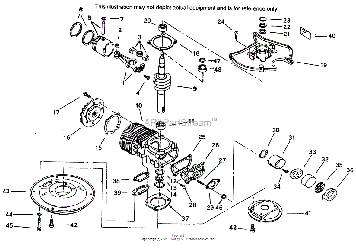 Tecumseh SBV710401A Parts Diagram for Engine Parts List