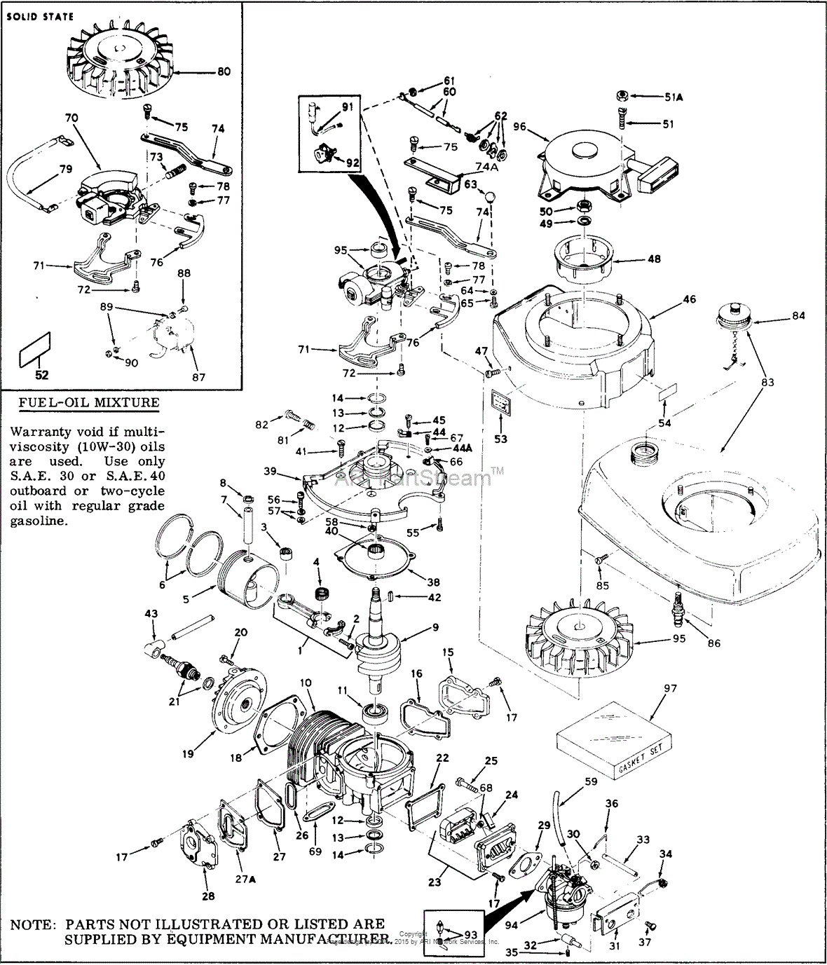 Tecumseh AV750-639 Parts Diagram for Engine Parts List