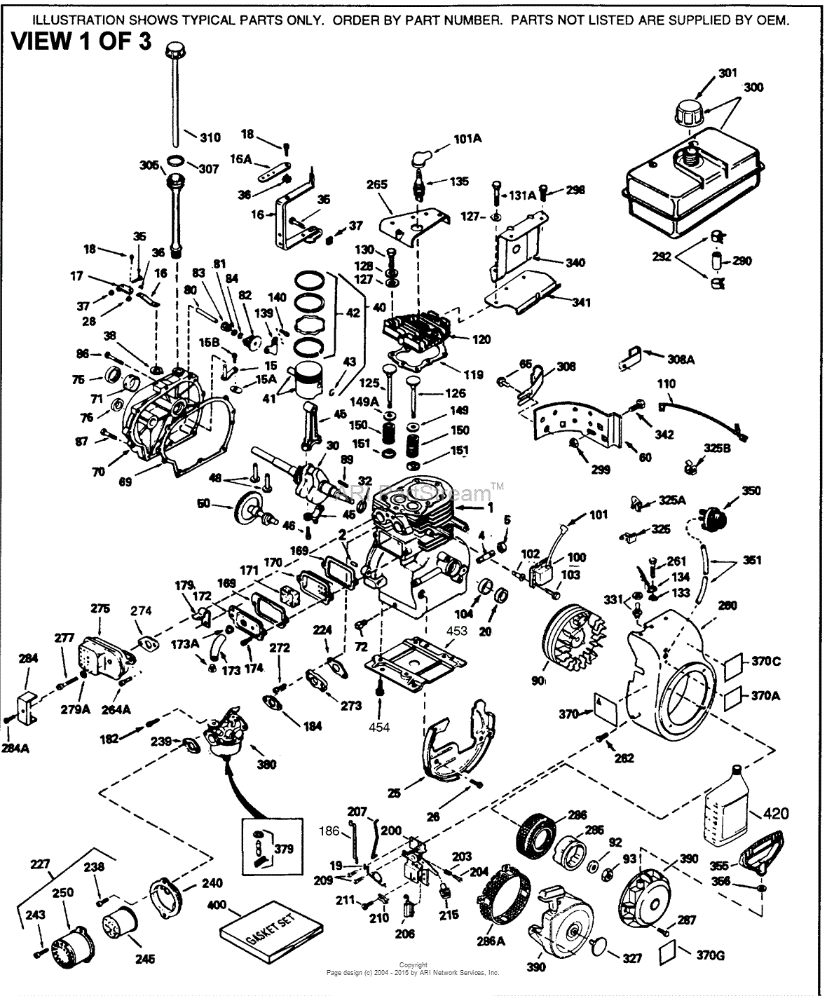 Tecumseh H50-65548S Parts Diagram for Engine Parts List #1