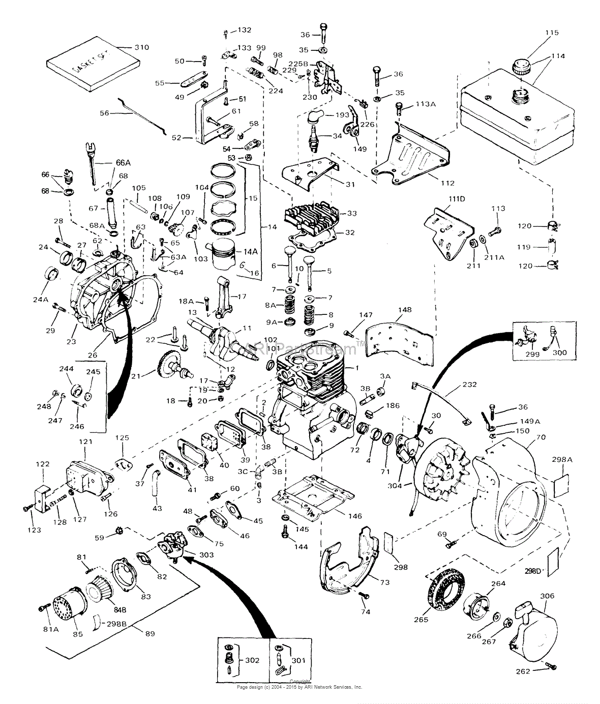 Tecumseh Hh E Parts Diagram For Engine Parts List