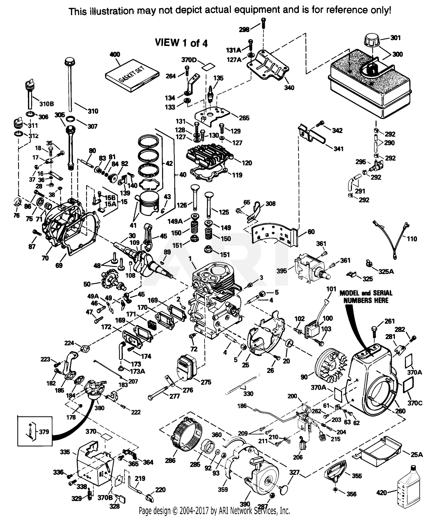 Tecumseh HM100 159024C 159024C HM100 Parts Diagram for Engine