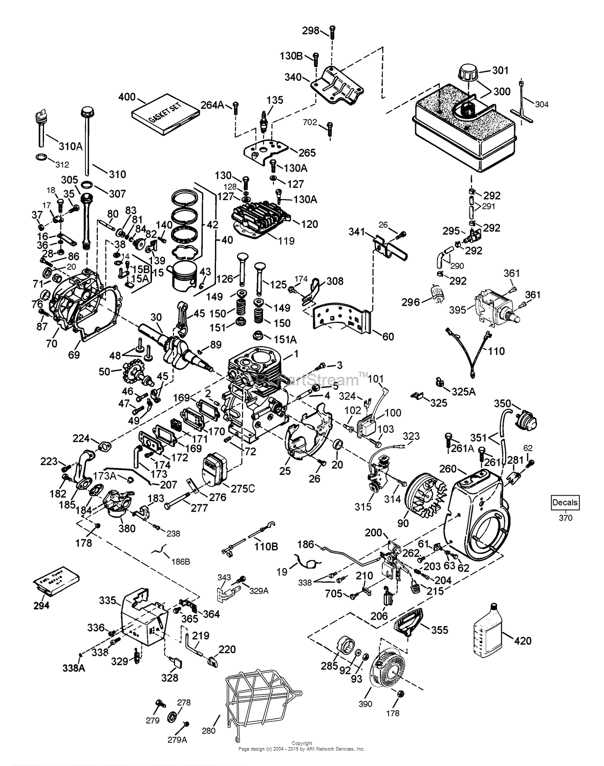 Tecumseh HMSK80-155693X Parts Diagram for Engine Parts List #1