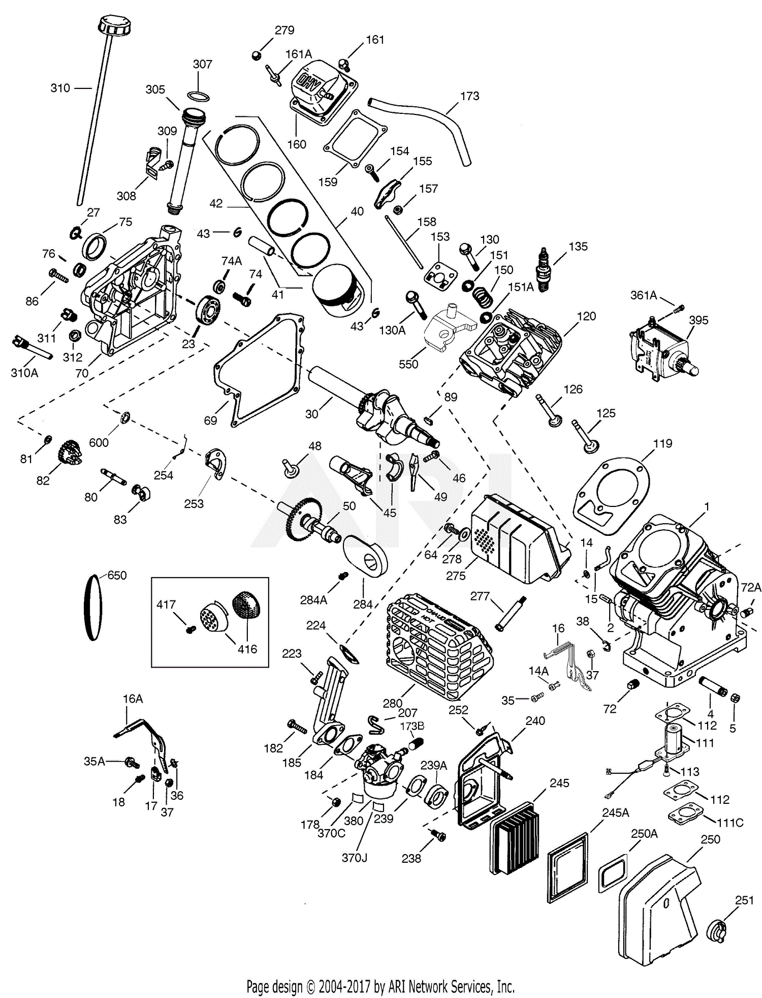 Tecumseh OH195EA-71236G 71236G-OH195EA Parts Diagram for Engine Parts ...