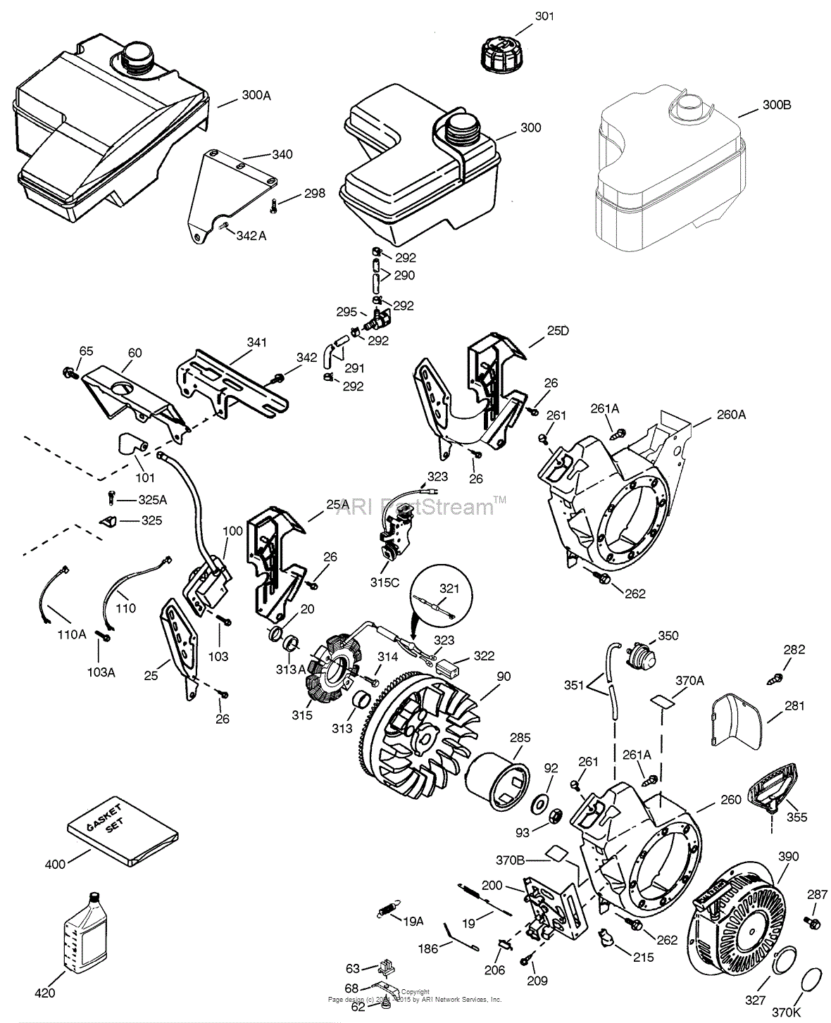 Tecumseh OH195SP-73503C Parts Diagram for Engine Parts List #OHSK5XB