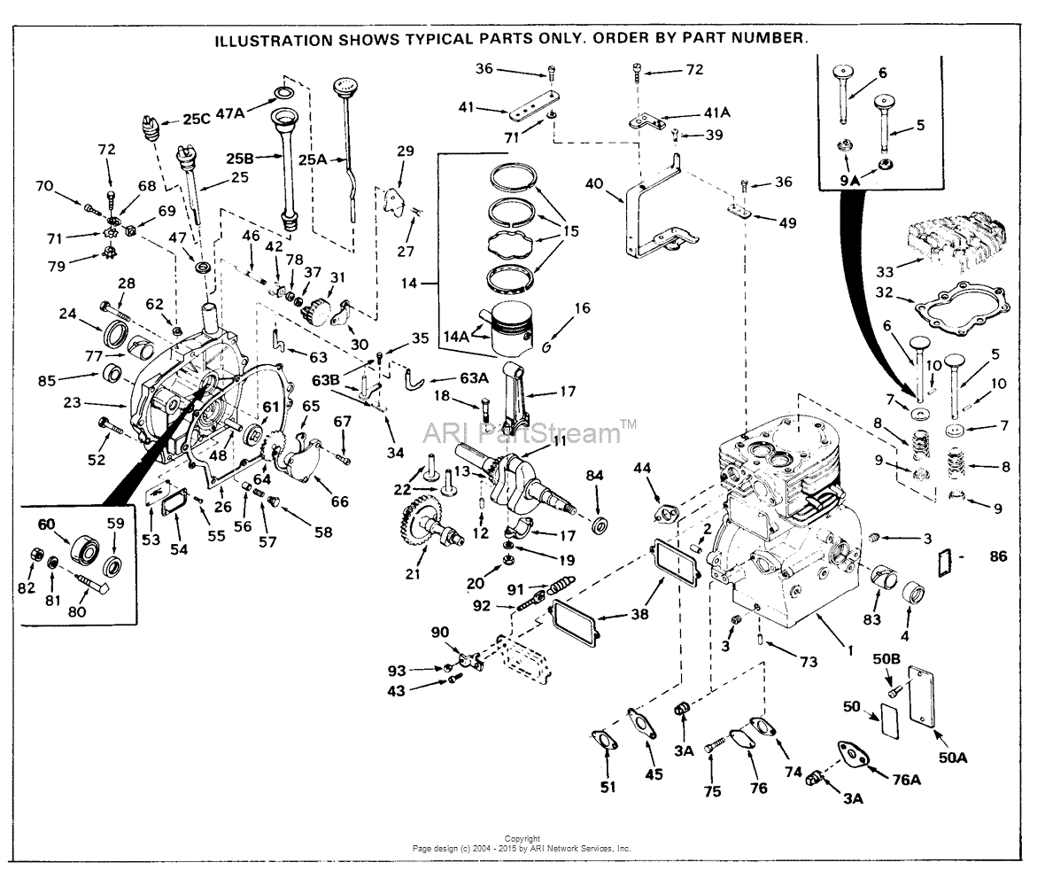 Tecumseh SBH-SBH-143 Parts Diagram for Engine Parts List