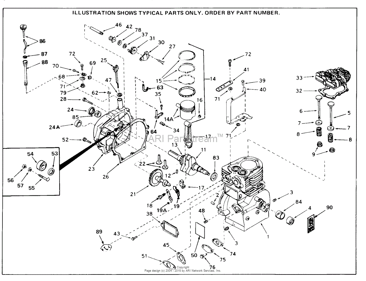 Tecumseh SBH-SBH-196 Parts Diagram for Engine Parts List