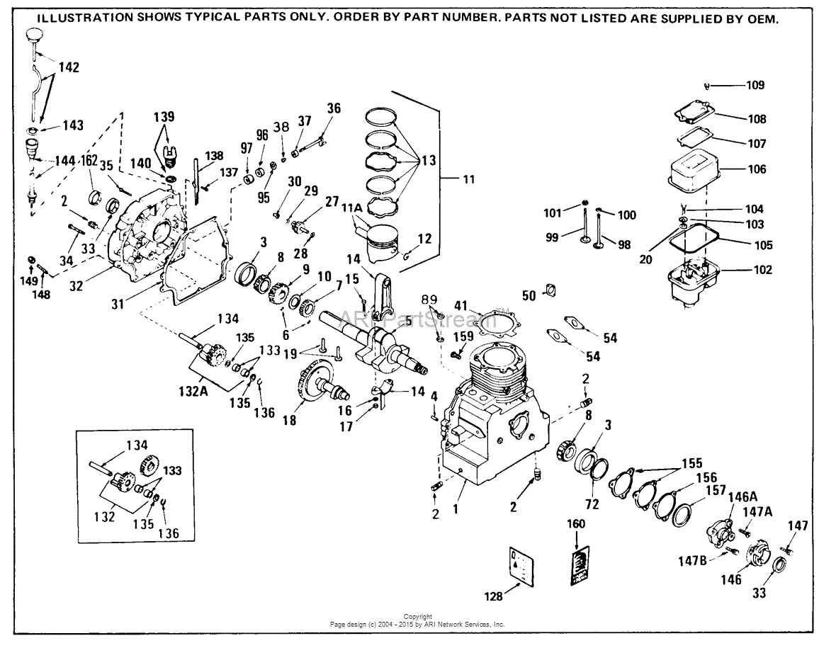 Tecumseh SBH-SBH-317 Parts Diagram for Engine Parts List