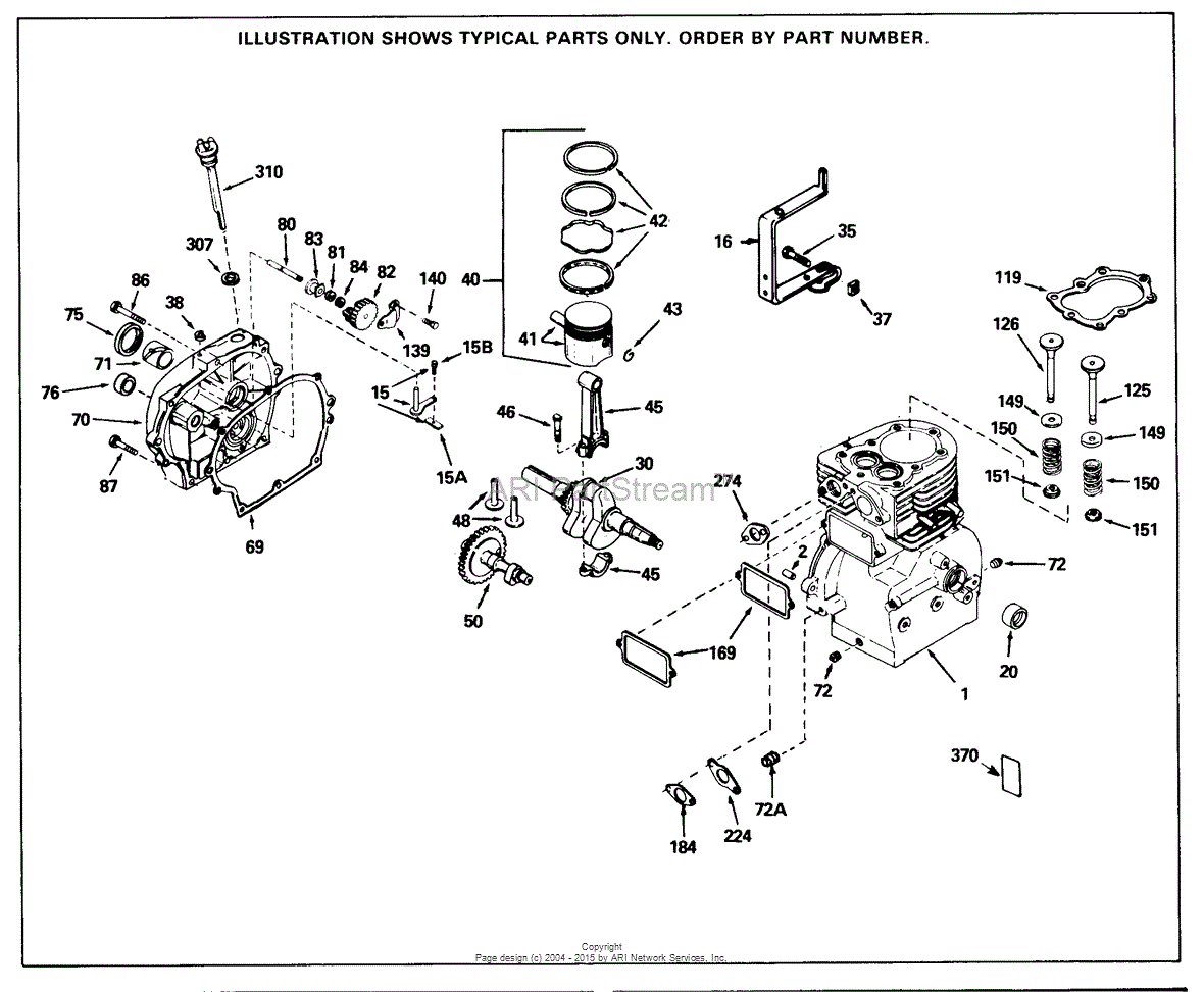 Tecumseh SBH-SBH-6154B Parts Diagram for Engine Parts List