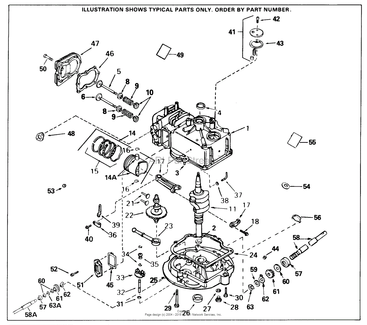 Tecumseh SBV-SBV-555 Parts Diagram for Engine Parts List