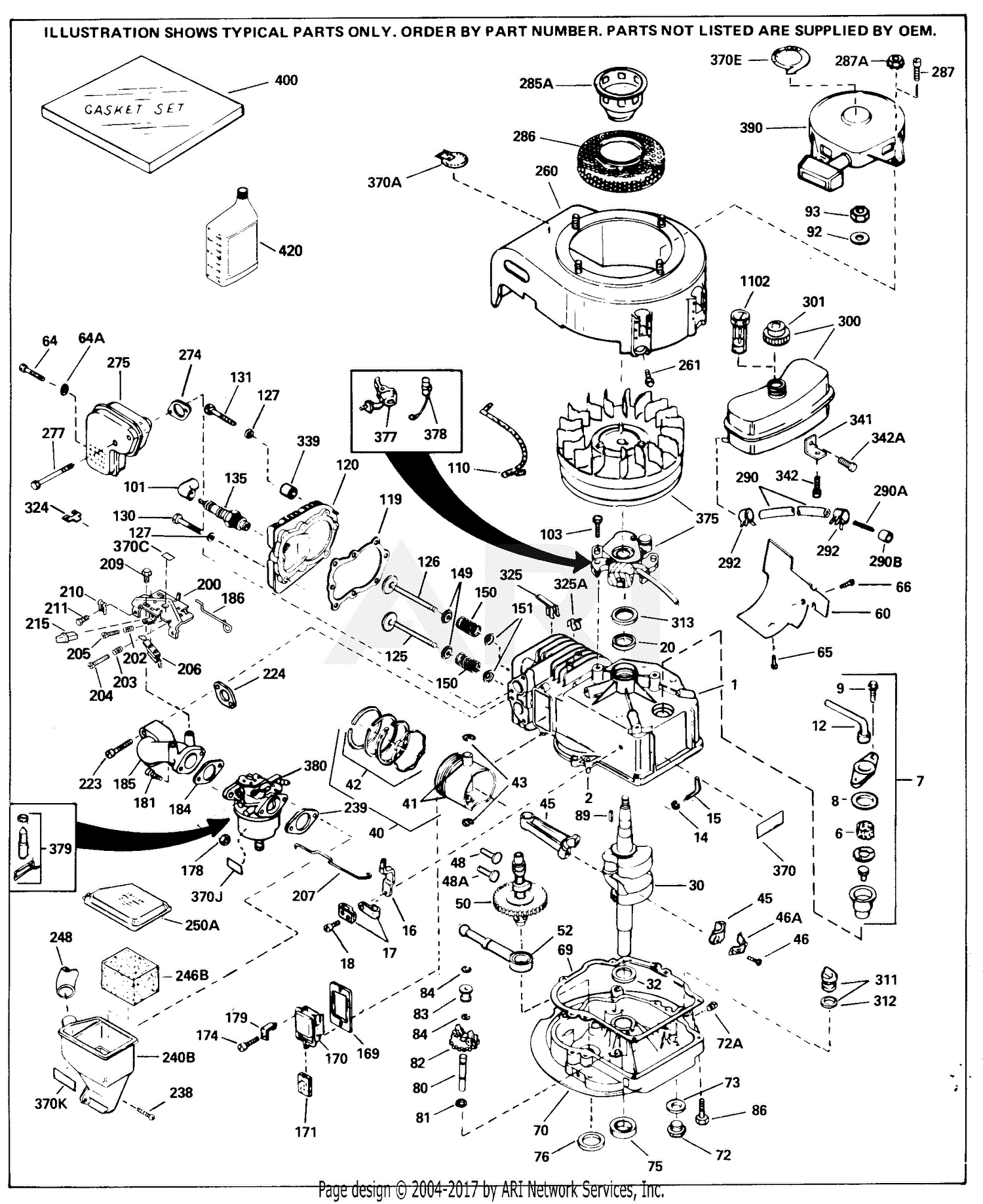 Tecumseh LAV40-50343D 50343D-LAV40 Parts Diagram for Engine Parts List #1