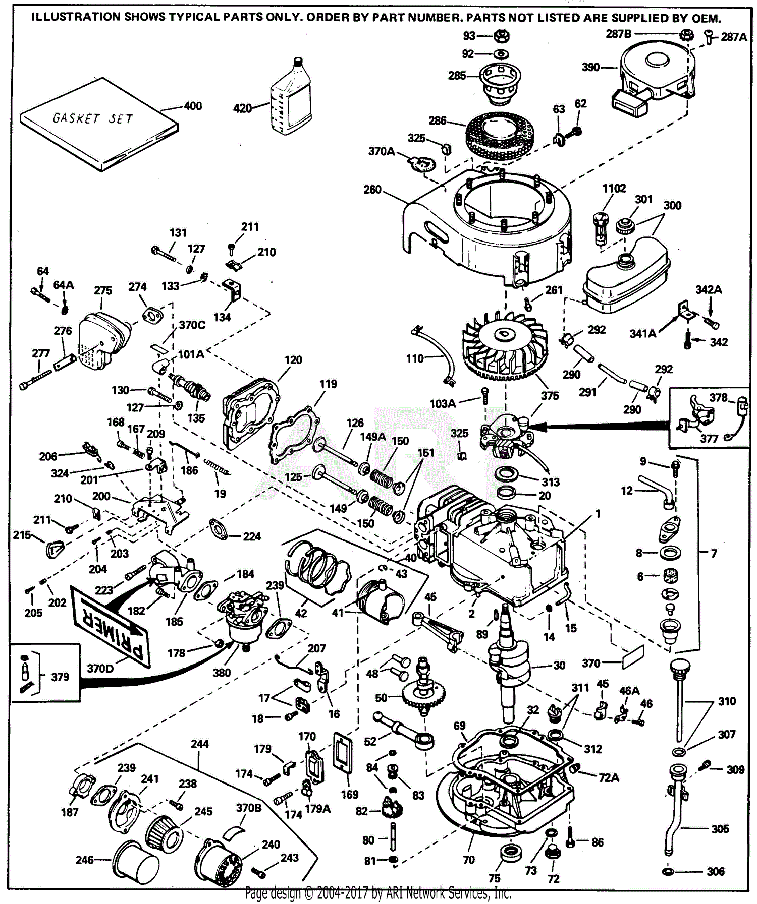 Tecumseh LAV50-62007B 62007B-LAV50 Parts Diagram for Engine Parts List #1