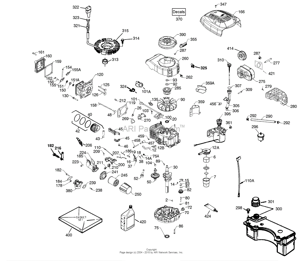 Tecumseh OV195EA-23503A Parts Diagram for Engine Parts List