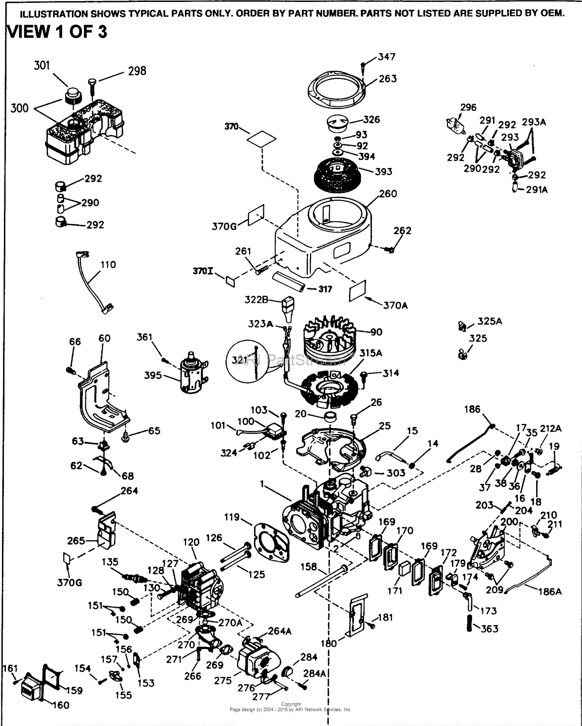 Tecumseh OHV125-203032B Parts Diagram for Engine Parts List #1