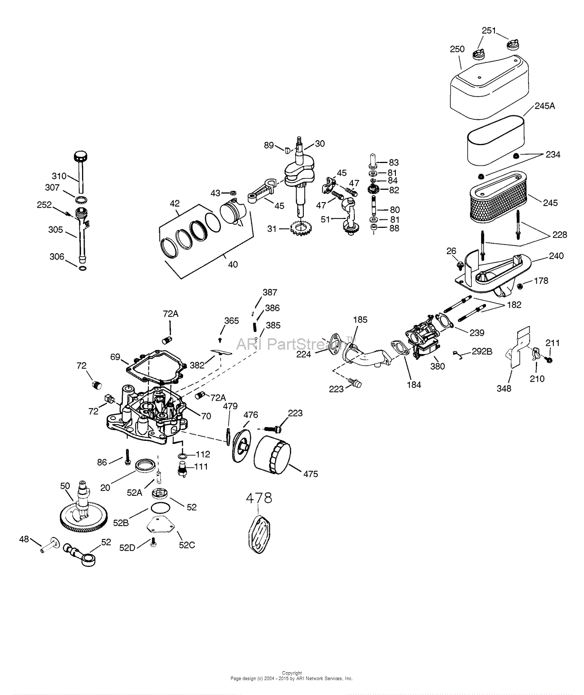Tecumseh OHV125-206612C Parts Diagram for Engine Parts List #2 ohv v6 engine diagram 