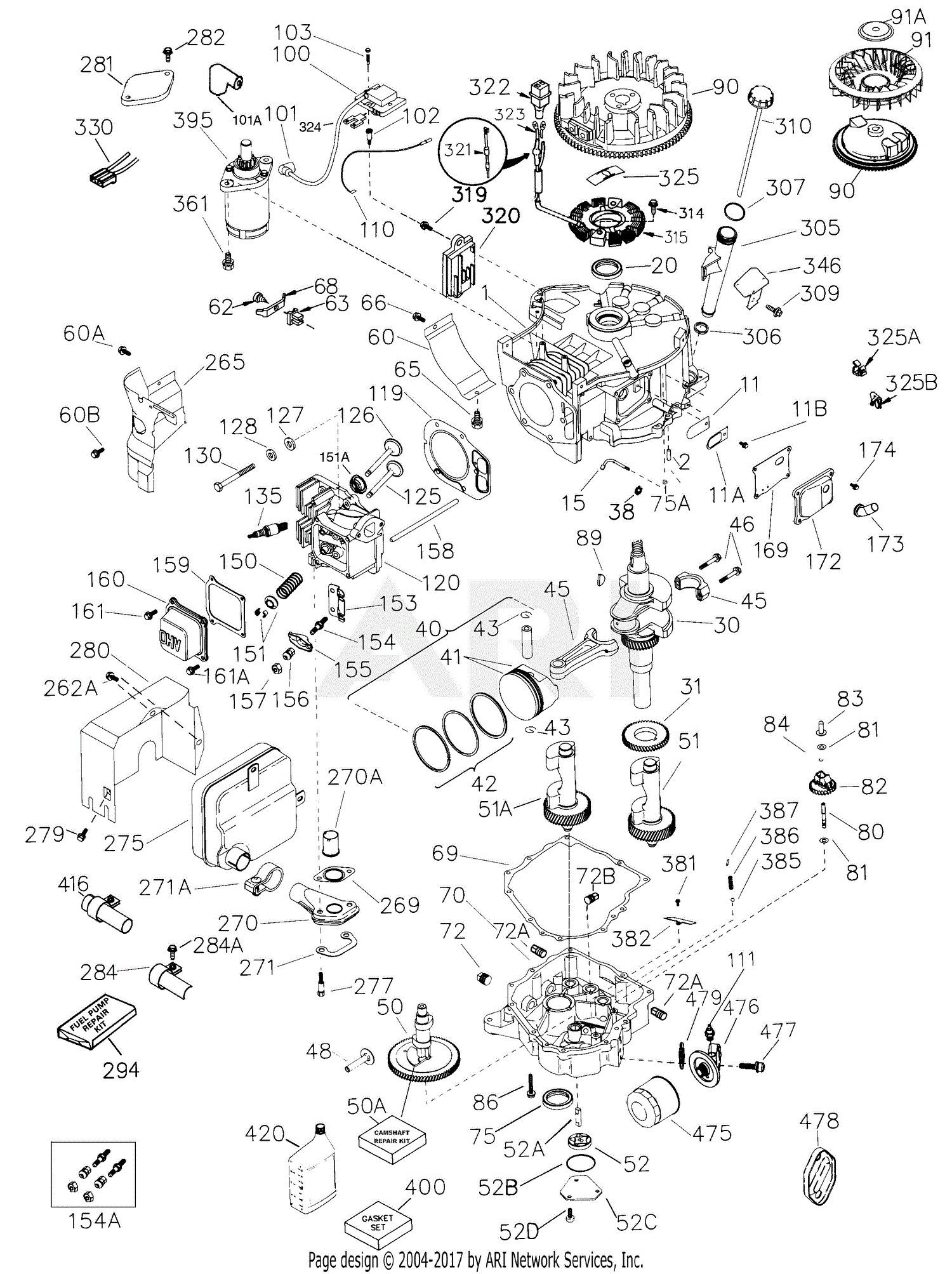 Tecumseh OHV G G OHV Parts Diagram For Engine Parts List OHV A